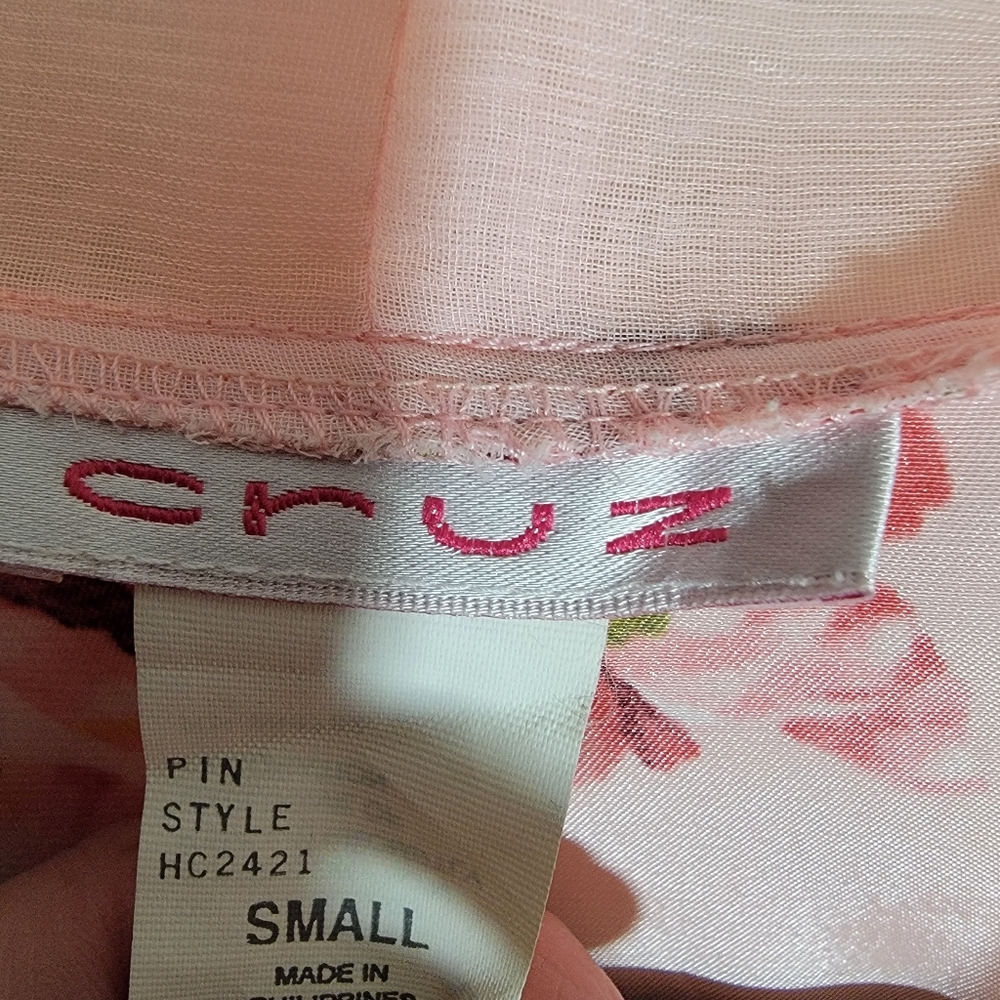 Cruz Pink Floral Robe.  Women's size Small.  NWOT - Picture 6 of 8